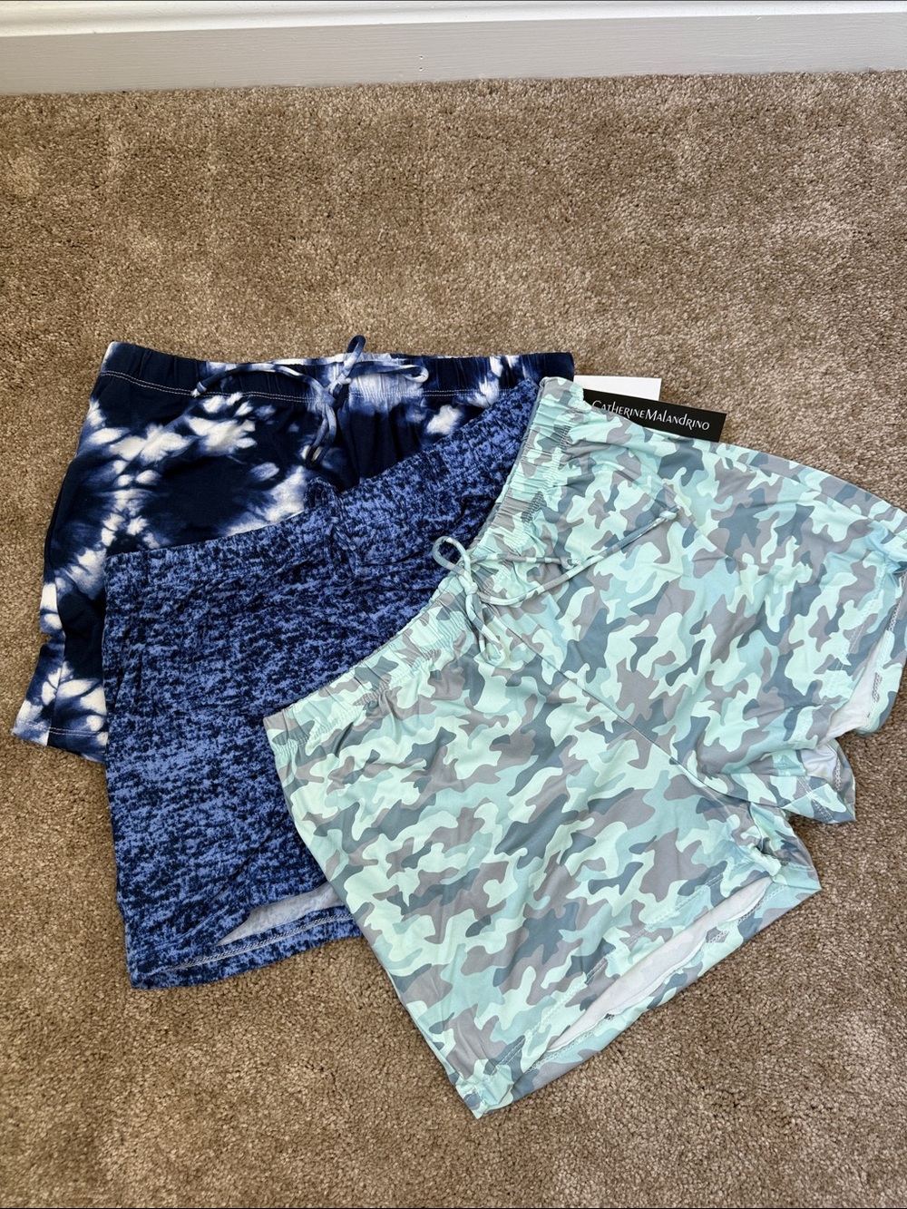 3 for 1: Catherine Malandrino Women's Mint & Navy Shorts Trio